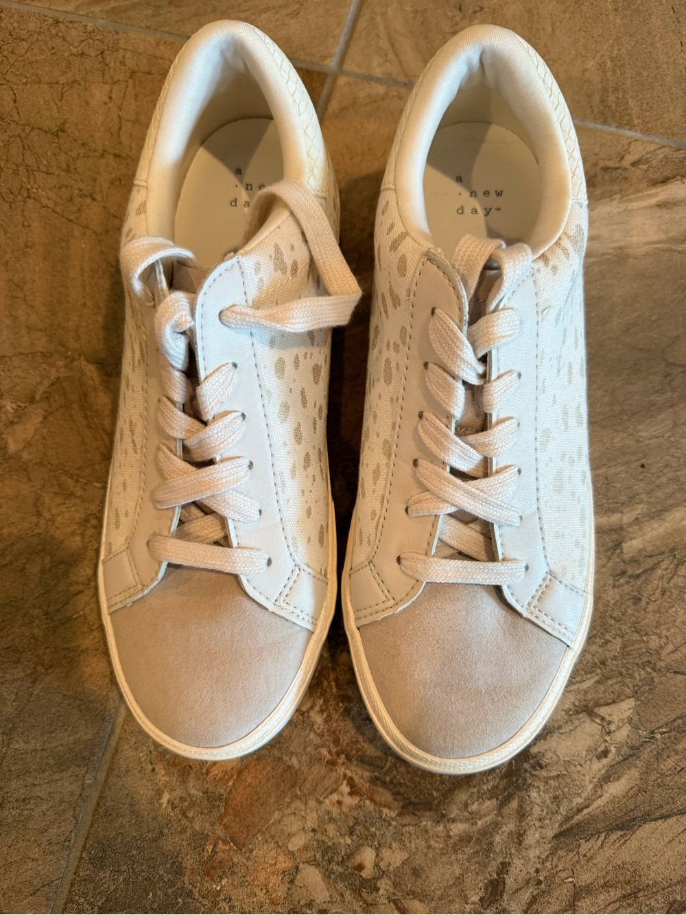 a new day Beige Lace-Up Women's Sneakers